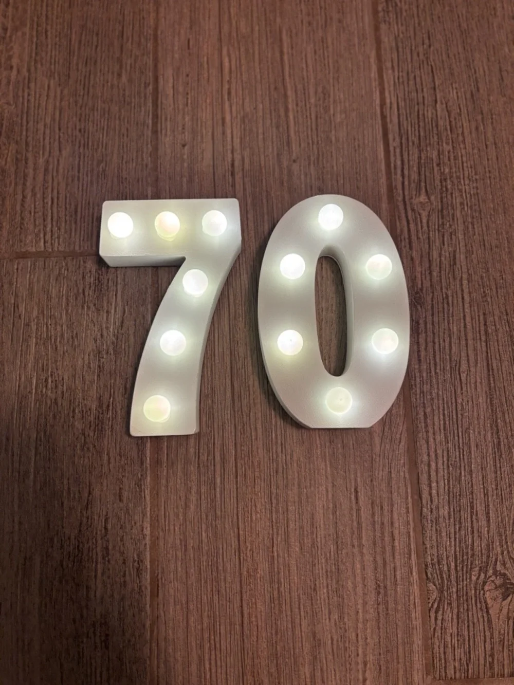 Hobby Lobby LED Marquee Number 70 - White 6.5 inches